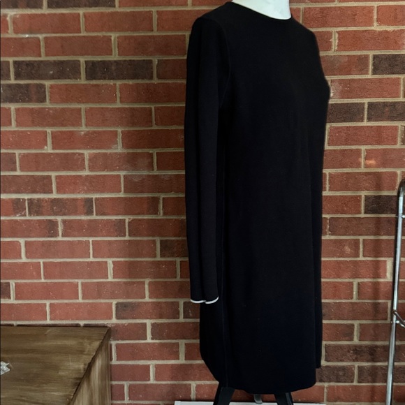 J.jill Reversible Cotton Blend Black/Blank & Heather Gray Long Sleeve Dress - Picture 7 of 8